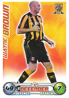 Wayne Brown Hull City 2008/09 Topps Match Attax #130